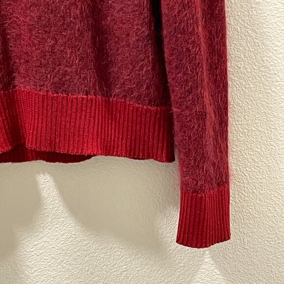 J. LINDEBERG Long Sleeve Turtleneck Pullover Mohair Blend Deep Red - L - Picture 3 of 12